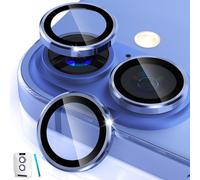 Protection Objectif Caméra Pour Iphone 16 - Iphone 16 Plus[Ar+Af] Verre Trempé Hd Clair, 9H Métal Caméra Arrière Protecteur, Anti-Rayures Anneau De Lentille - Bleu[TRE912679]