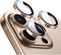 Protection Objectif Caméra Pour Iphone 16 Pro Max/16 Pro/15 Pro Max/15 Pro/14 Pro Max/14 Pro, Protecteurs Individuels Hd Robustes, Anti Rayures, Ultra-Fin, Série Armorite, 1 Pack, Jaune