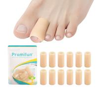 Protection orteil silicone Toe Cap - 12 Pack séparateurs d'orteils pour orteils qui se chevauchent, Manchons souples en silicone pour orteils en marteau, cors, soulagement de la douleur(beige)