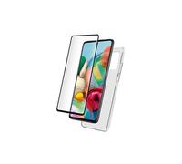 Protection Pack - Coque de protection pour téléphone portable - polyuréthanne thermoplastique (TPU) - transparent - avec protection d'écran en verre