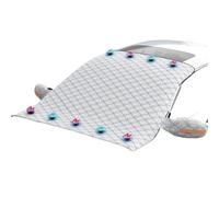 Protection Pare-Brise Voiture pour KIA Cadenza 2011-2015, Hiver Magnétique Pliable Anti-Givre Poussière avec 2 Couvertures Rétroviseurs,Silver-116 * 160cm