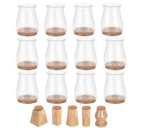 Protection Pied de Chaise, 12 Pièces en Silicone avec Feutre Renforcé, Extra Petite Taille pour Diamètre 15-25mm, Réducteur de Bruit pour Sols Durs