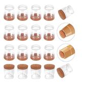 Protection Pied de Chaise 18pcs, Protecteurs de Sol en Silicone Transparent, Embout de Chaise avec Patins en Feutre, Petit Patin Chaise Silicone pour Diamètre 13-23 mm