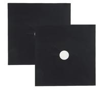 Protection Plaque Cuisson Gaz 1/2/4 pièces/ensemble tapis propre protecteur de cuisinière à gaz revêtement couvercle for accessoires d'ustensiles cuisine(Black2pcs)