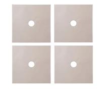 Protection Plaque Cuisson Gaz Couvercle de protection cuisinière à gaz, 8/4/1 pièces, revêtement brûleur, accessoires cuisine, tapis 27cm(4pcs Beige)