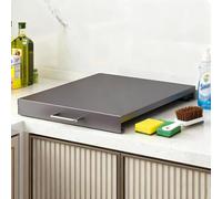 Protection Plaque de Cuisson Gaz, Couvre Plaques Cuisson à Gaz 4 Brûleurs Chapeaux Brûleurs pour Plaques Électriques, Gain Place Dans Cuisine, Facile Nettoyer(Gray,L13.78xW17.72xH2.76IN)