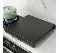 Protection Plaque de Cuisson Gaz, Couvre Plaques Cuisson à Gaz 4 Brûleurs Chapeaux Brûleurs pour Plaques Électriques, Gain Place Dans Cuisine, Facile Nettoyer(Black,L13.78xW15.75xH2.76IN)