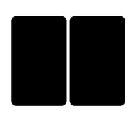 Protection Plaque de Cuisson - WENKO - Lot de 2 - Verre trempé - 30x52 cm - Noir