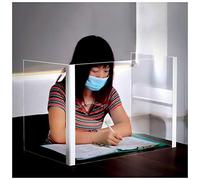 Protection Plexiglass Comptoir - Écran Anti-Éternuement en Plexiglas pour Comptoir pour Les Cantines De Restaurants D'écoles