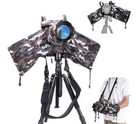 Protection Pluie Appareil Photo, Design Amélioration de la Fenêtre Transparente Zippée, Camouflage en Nylon pour Housse de Pluie pour Appareil Photo Compatible avec Canon Sony Nikon DSLR