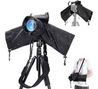 Protection Pluie Appareil Photo, Design Amélioration de la Fenêtre Transparente Zippée, Noir en Nylon pour Housse de Pluie pour Appareil Photo Compatible avec Canon Sony Nikon DSLR