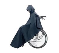 Protection Pluie Fauteuil Roulant Poncho imperméable en Polyester for personnes âgées, for Patients fauteuil roulant, à rayures avec Cape réfléchissante, for fauteuils roulants(Black)