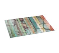 Protection Poêle Verre Planches Dans Différentes Nuances Turquoise 120x60 cm