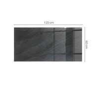 Protection Poêle Verre Texture de Pierre Naturelle Noir Carrée Rectangulaire