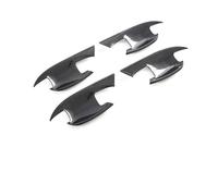 Protection PoignéE Compatible Avec Pour OMODA Pour C5 2022-2024 Cadre Décoratif Poignée Porte Extérieure De Voiture Accessoires Style Décoratifs Protection(Carbon fiber pattern With Logo)