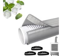 Protection Portable Pour Tuyau De Climatisation, Gaine Isolante Pour Tuyau De Climatiseur Avec Sangles De Fixation, Enveloppe Isolante Triple Couche Ajustable, Pour D'évacuation De 150 Mm De Diamètre