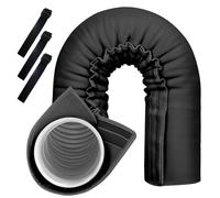 Protection Portable Pour Tuyau De Climatisation Portable AC Hose Insulation Sleeve Air Conditioner Cover Protective Dust Exhaust Heat(Black)