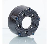 Protection pot d échappement P2R compatible avec Scooter Yamaha 500 T-Max 2001 à 2020 carbone et bleu