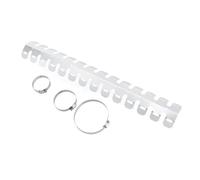 Protection Pot Echappement Couvercle d'isolation thermique pour silencieux d'échappement, compatible pour Harley, pour Suzuki, pour Honda, pour Ducati Bouclier Thermique de Moto(Chrome)