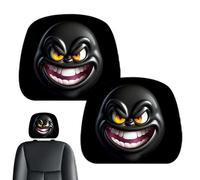 Protection pour appuie-tête de voiture - Paire de housses de protection avec motif amusant - Housses extensibles - Housses d'appui-tête de voiture mignonnes et amusantes - Protection de siège amovible