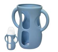 Protection pour bouteille en verre : protecteur de bouteille en silicone pour avec poignées doubles, support de coussin anti-chute, accessoire de réduction des chocs, design élastique avec