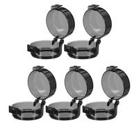 Protection pour Bouton de Cuisinière à Gaz Noir, Lot de 5 en Plastique | Diamètre Intérieur 4, 2cm, pour Brûleurs et Commandes de Gaz, Usage la Cuisine et Zone de Cuisson