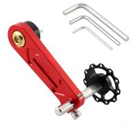 Protection pour chaîne Simple Vitesse Réglable pour précis Protection | Alliage aluminium, usinage CNC, léger et pour robuste, anti-déraillement, fixation sécurisée(Red)