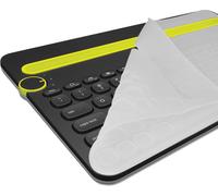 Protection pour Clavier Compatible avec Logitech K480-Protection Clavier Ordinateur QWERTY US en Silicone-Transparent