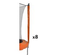 Protection Pour Perches De Trampolines Toutes Tailles Pack De 8 Chaussettes Universelles - Orange