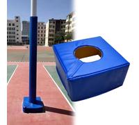 Protection pour Poteau De Basket-Ball 12" X 12", Tapis De Réception Enveloppant Ultra-résistant pour Poteaux Carrés Et Ronds De 2" À 8", Tapis De Base De Basket-Ball(Blue-B Fit 3" Pole,Thick 4")