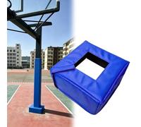 Protection pour Poteau De Basket-Ball 12" X 12", Tapis De Réception Enveloppant Ultra-résistant pour Poteaux Carrés Et Ronds De 2" À 8", Tapis De Base De Basket-Ball(Blue-A Fit 7" Pole,Thick 2")