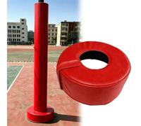 Protection pour Poteau De Basket-Ball 12" X 12", Tapis De Réception Enveloppant Ultra-résistant pour Poteaux Carrés Et Ronds De 2" À 8", Tapis De Base De Basket-Ball(Red-C Fit 3" Pole,Thick 4")