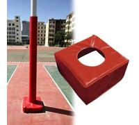 Protection pour Poteau De Basket-Ball 12" X 12", Tapis De Réception Enveloppant Ultra-résistant pour Poteaux Carrés Et Ronds De 2" À 8", Tapis De Base De Basket-Ball(Red-B Fit 7" Pole,Thick 8")