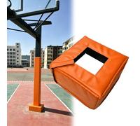 Protection pour Poteau De Basket-Ball 12" X 12", Tapis De Réception Enveloppant Ultra-résistant pour Poteaux Carrés Et Ronds De 2" À 8", Tapis De Base De Basket-Ball(Orange-A Fit 7" Pole,Thick 6")