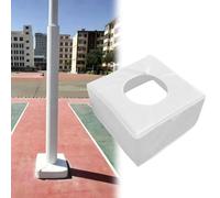 Protection pour Poteau De Basket-Ball 12" X 12", Tapis De Réception Enveloppant Ultra-résistant pour Poteaux Carrés Et Ronds De 2" À 8", Tapis De Base De Basket-Ball(White-B Fit 2" Pole,Thick 8")