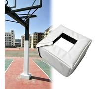 Protection pour Poteau De Basket-Ball 12" X 12", Tapis De Réception Enveloppant Ultra-résistant pour Poteaux Carrés Et Ronds De 2" À 8", Tapis De Base De Basket-Ball(White-A Fit 5" Pole,Thick 2")