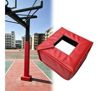 Protection pour Poteau De Basket-Ball 12" X 12", Tapis De Réception Enveloppant Ultra-résistant pour Poteaux Carrés Et Ronds De 2" À 8", Tapis De Base De Basket-Ball(Red-A Fit 8" Pole,Thick 4")