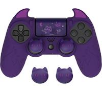 Protection Pour Ps4 Manette Avec Capuchon Joystick,Housse Silicone Pour Ps4 Slim Pro Controller Skin Cover Avec Thumbsticks Caps-Violet,Édition Démon.[R201]