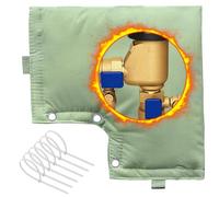 Protection pour Robinet Exterieur, SilverChry Protection Robinet Extérieur Contre le Gel, Hiver, les Vannes, les Compteurs d'eau, les Régulateurs, les Compteurs d'eau Froide (Vert)