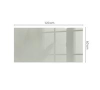 Protection Pour Sol De Cheminée En Verre Couleur Gris-Vert Carrée Rectangulaire