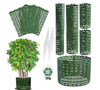 Protection pour tronc d'arbre - Respirant avec sangles rotatives - Protection d'arbre contre les cerfs avec piquets - Pour jardin, aménagement paysager, parc, animaux en plein air, tondeuse à gazon