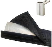 Protection pour Tuyau Climatiseur, Tuyau Isolée Pour Climatiseurs Portable, Housse Protection Pour T-uyau Évacuation C-limatiseur Mobile 5"&5.9", Anti-poussière Et Lavable (Black)