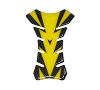 Protection Réservoir Adhésive 3D pour Motos Couleurs Sport, Jaune Carbone, 19 x 13 cm