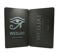 Protection RFID Adhésive 3M Wedjat - 2 Cartes Bloqueurs Anti-Piratage (Fini Les Étuis) - Sécurité Carte Bancaire sans Contact & Passeport - Packaging Cadeau Premium