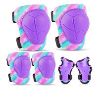 Protection Roller Enfant Equipement de Protection Skateboard Protecteurs Enfants 6 en 1 Ensemble de Protections Réglables