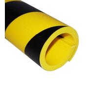 Protection Ronde de 1 M foam Roller, Jaune et Noire Coin de Table Protection, pour une Utilisation Intérieure et Extérieure Contre les Chocs(6cm/2.36in*7.5cm*2.95in)