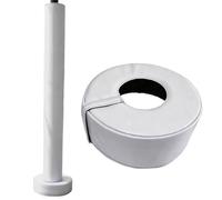 Protection Ronde pour Poteaux De Basketball, Housse De Protection Imperméable 10x10x4 pour Poteaux Ronds De 4 À 8", Tapis De Réception Enveloppant pour Extérieur(1 PC White,Inner Diameter 4 inch)