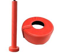 Protection Ronde pour Poteaux De Basketball, Housse De Protection Imperméable 10x10x4 pour Poteaux Ronds De 4 À 8", Tapis De Réception Enveloppant pour Extérieur(5 PCS Red,Inner Diameter 7 inch)