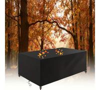 Protection Salon de Jardin Imperméable 420D, 175x105x60cm/LxWxH Housse Meubles Rattan et Table Extérieur Anti-UV Coupe-Vent, Bâche Rectangulaire 240x80x60cm avec Cordon