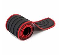 Protection Seuil de Coffre Voiture pour Nissan 370Z 2009-2021, Protecteur Pare-Chocs Arrière en Caoutchouc de Anti-Rayures,Black-red-Suv9cm*104cm